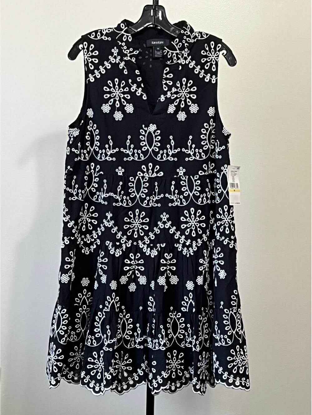 Karen Kane Cotton Eyelet Tiered Mini Dress Size , m